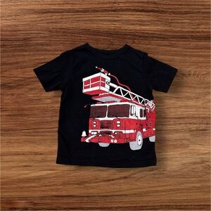 The Children's Place Black Firetruck Tee Size 2T